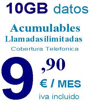 Tarifa de 10 GB y llamadas ilimitadas Telefonica