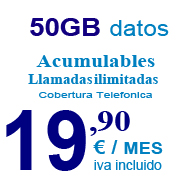 Tarifa de 50 GB y llamadas ilimitadas Telefonica