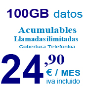 Tarifa de 100 GB y llamadas ilimitadas Telefonica