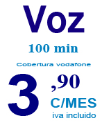 Tarifa de 100 min solo voz