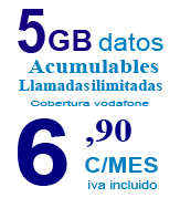 Tarifa de 10GB y llamadas ilimitadas